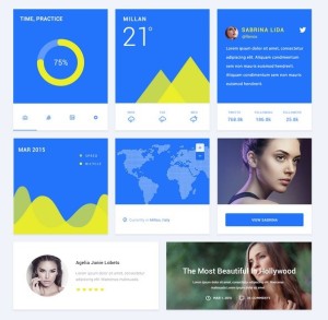 Lightweight Material Design UI Kit PSD