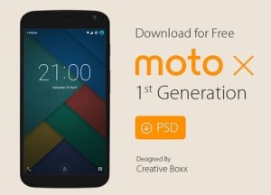 Motorola Moto X (1st Gen.) Template PSD