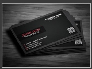 Creative Black Business Card PSD