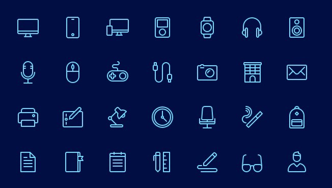 50+ Office Icons For Sketch