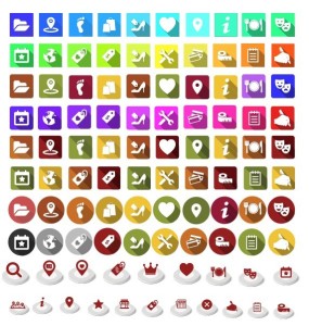 Online Shopping App Icons and Logos Vector