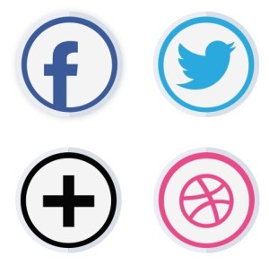 Material Social Icons Badges SVG