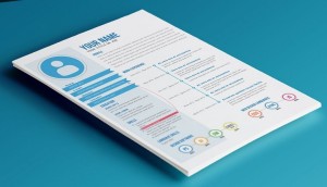 Modern Blue Resume Template PSD