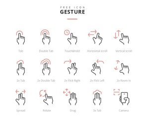 15 Gesture Icons (AI+PSD)