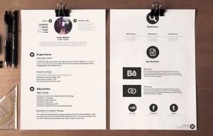 Clean Stylish Resume Template PSD