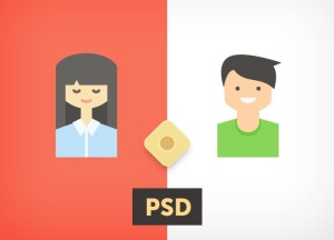 Flat Girl or Boy PSD