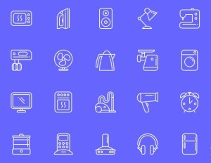 20 Appliance Line Icons