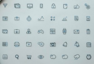 Fblu - 40 Line Icon Set (AI+PSD)