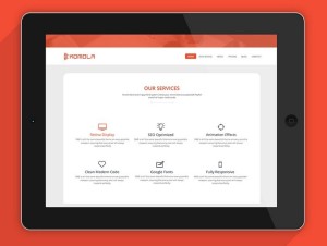 KOMOLA - Simple Clean Corporate Web Template PSD