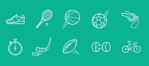 10 Sports Icons Vector