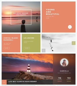 Flat UI Kits Red and Green PSD