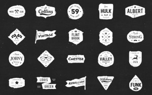 20 Ink Logos Badges (PSD+Vector)