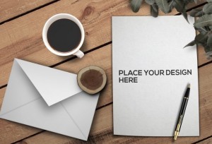 Realistic US Letter Paper Mockup PSD