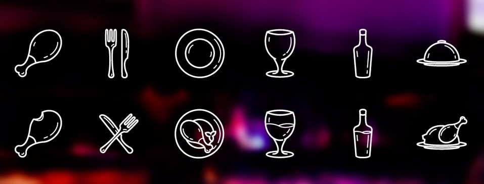 10 Restaurant Icons Vector