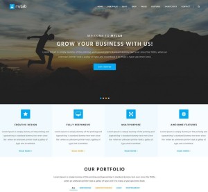 myLab Responsive Business Website Template PSD