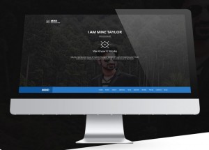 Mike One Page Website Template PSD