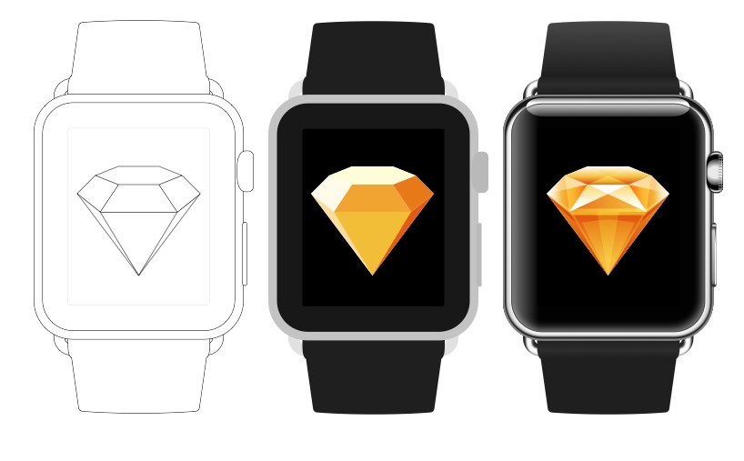 3 Apple Watch Sketch Templates