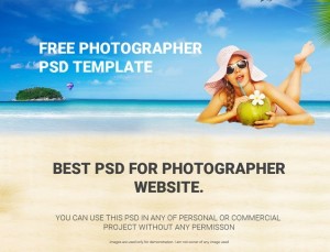 Photographer Web Template PSD