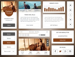 Galaxy Chocolate UI Kit PSD