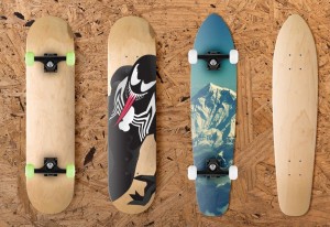 Realistic Skateboard Mockups PSD