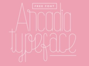 Arcadia Typeface Vector