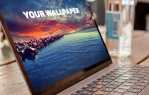 Realistic Macbook 2015 Mockup PSD