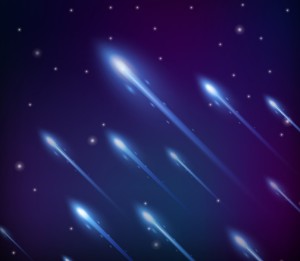 Blue Meteors Background Vector