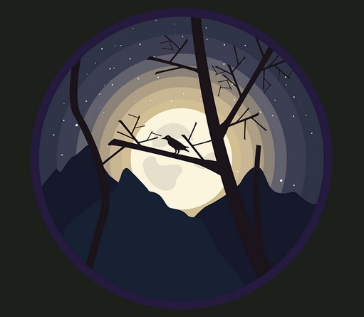 Moonlight Night Halloween Vector