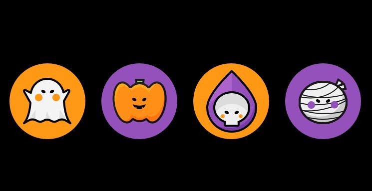 4 Cute Halloween Icons For Sketch