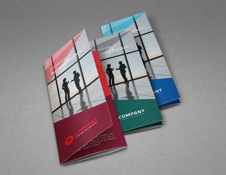 Corporate Tri-fold Brochure Templates PSD (3 Colors)