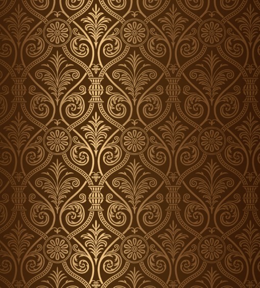 Free Glossy Brown Floral Pattern Vector - TitanUI