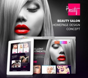 BEAUTY Modern Salon Web Template PSD