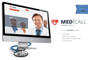 Medical Clinic Website Template PSD