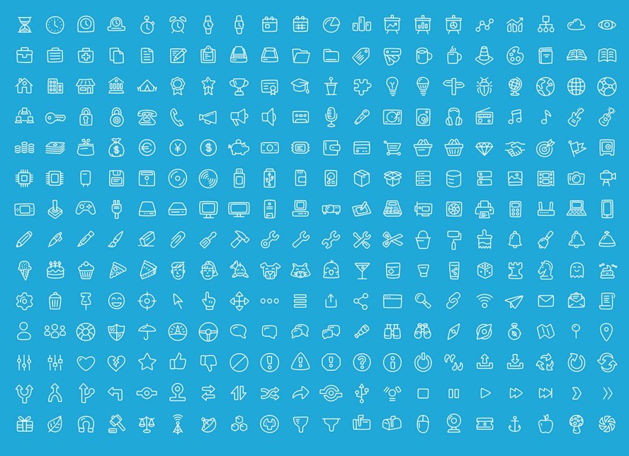 280 Office & General Icons (EPS, PNG, SVG)