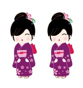 Japanese Cartoon Doll Vector