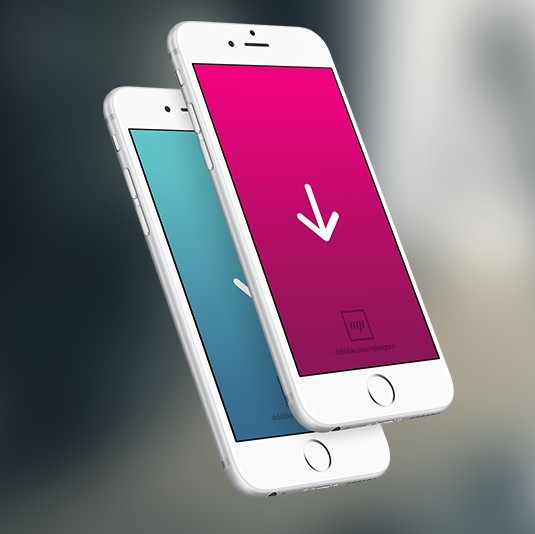 iPhone Side View Mockups PSD