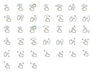 38 Touch Gesture Icons Vector