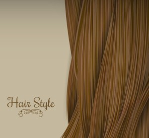 Brown Hair Style Vector Illustration