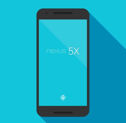 Flat Long Shadow Nexus 5X Template PSD