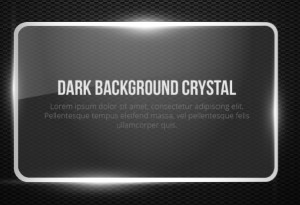 Glossy Dark Crystal Frame Vector