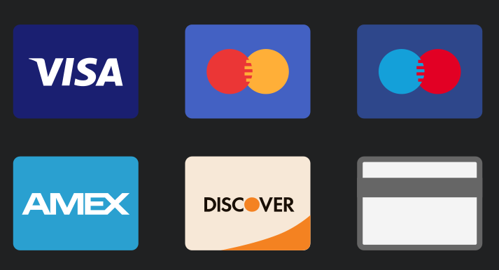 6 Super Flat Credit Card Icons