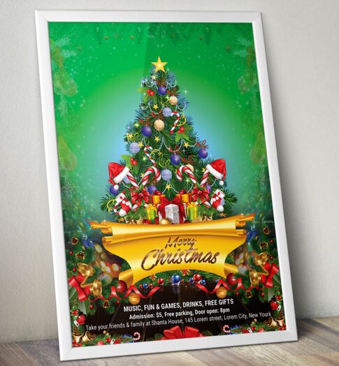 Nice Christmas Flyer Template PSD