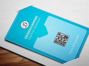 Super Clean Blue Business Card Template PSD