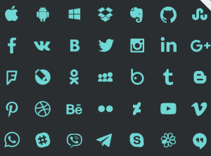 35 Social & App Icons PSD