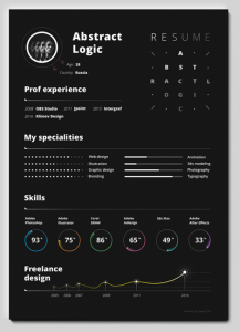 Dark Resume CV Template Vector