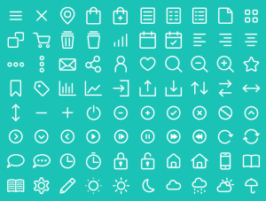 80 UI UX Line Icons Vector