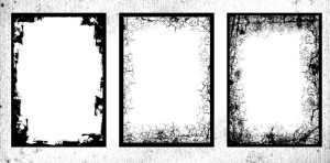 20 High Resolution Grunge Frames PNG