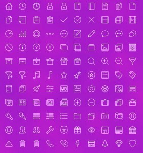 Multi-purpose Line Icons Set Vector