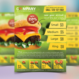 Restaurant Flyer Mockup PSD