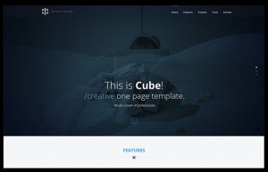 Cube Creative One Page Template PSD